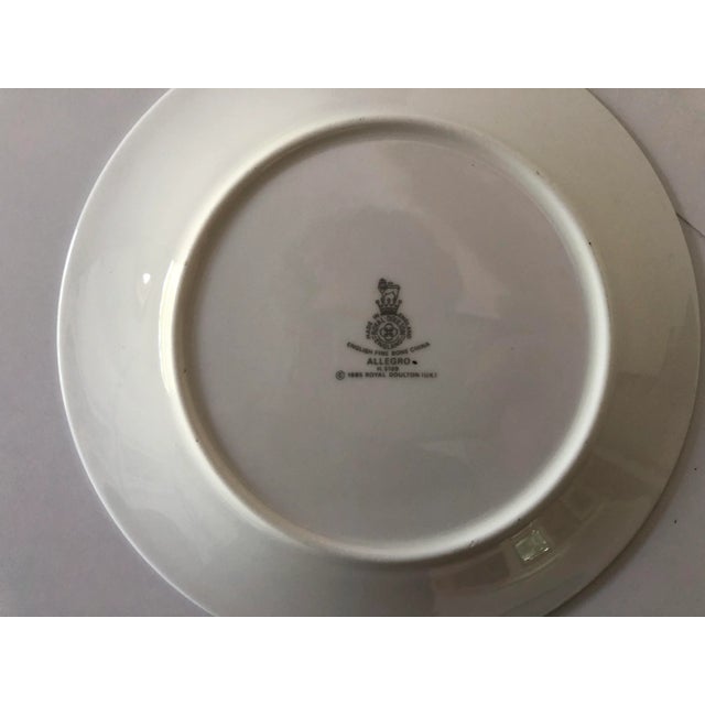Royal Doulton Vintage Royal Doulton Allegro Pattern Bone China Bread / Dessert Plates S/4 For Sale - Image 4 of 5