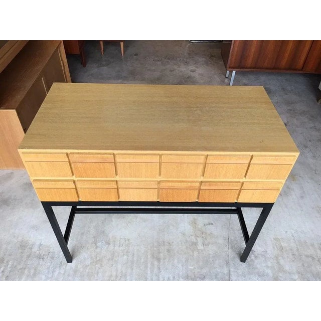 Industrial Oak Register Cabinet, 1960s For Sale - Image 3 of 11
