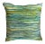 Green & Blue Abstract Stripe Throw Pillow For Sale
