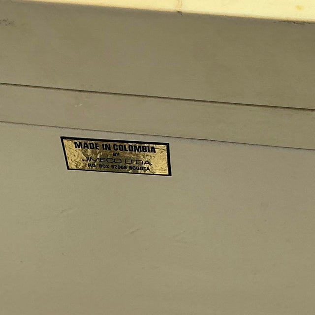 Wood Vintage Boho Jimeco Tessellated Bone Angled Credenza For Sale - Image 7 of 8