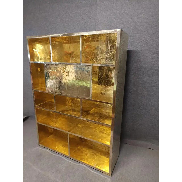 Brass Pantry Bar Cabinet Studio For Sale - Image 10 of 12