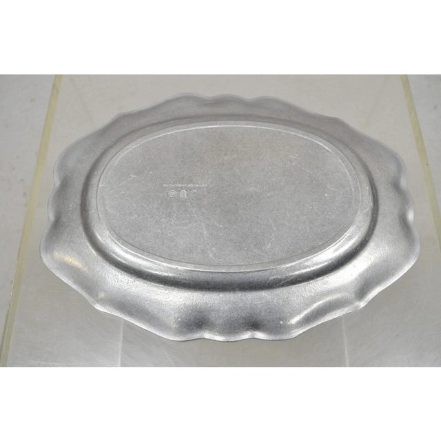 Metal Vintage Wilton Mount Joy, Pa Silver Plated Cast Aluminum 14" Dish Platter Tray For Sale - Image 7 of 11