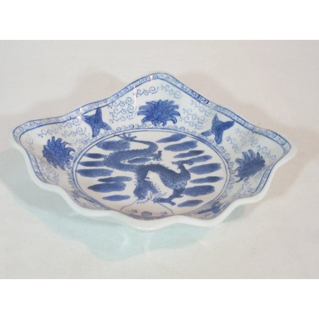 Asian 1990s Asian Porcelain Dragon Bowl For Sale - Image 3 of 7