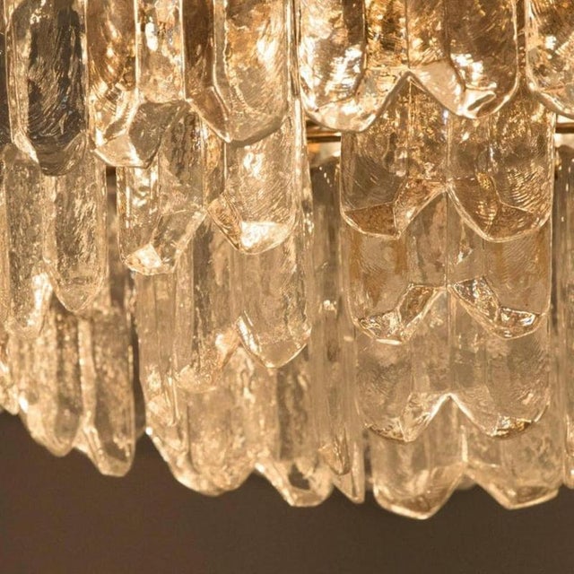 Metal Palazzo Light Fixture in Gilt Brass and Glass by J. T. Kalmar for Kalmar, 1960 For Sale - Image 7 of 18