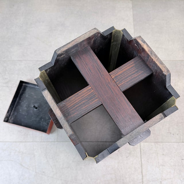 Wood Wooden Umbrella Stand by Ico Parisi for Stildomuselezione, 1960 For Sale - Image 7 of 18