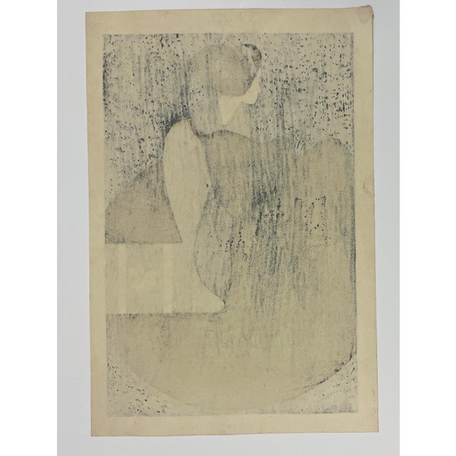 1960s Kiyoshi Saito Maiko Kyoto Japanese Woodblock For Sale - Image 5 of 5