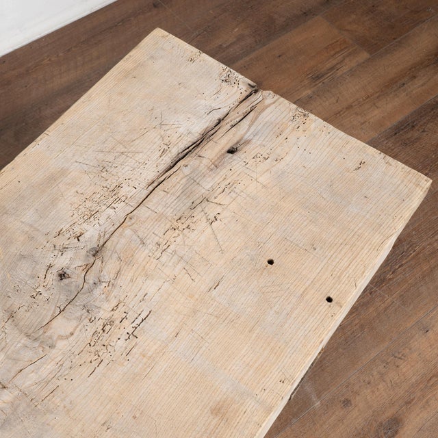 Early 20th Century 19th Century Rustic Hardwood Coffee Table For Sale - Image 5 of 13