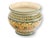 Mid 20th century Italian faience footed cache pot with hand-painted scrolling decoration in earthy ochre, green, and...