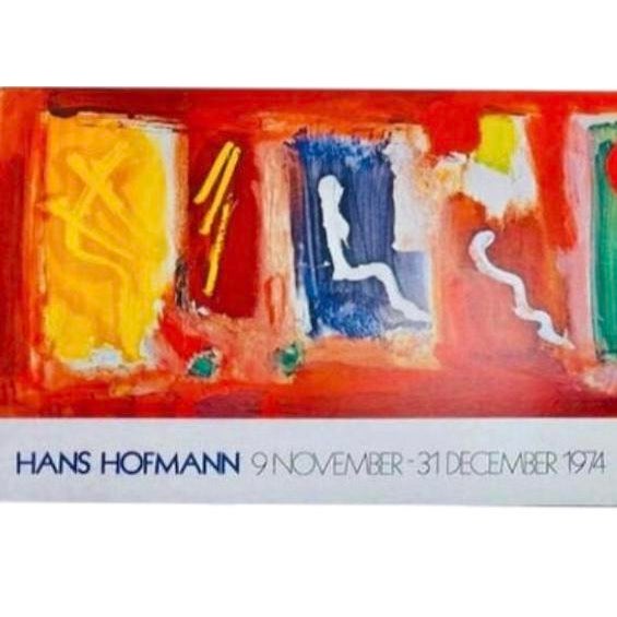 70s XL Original Hans Hofmann Exhibition Lithograph Poster Emmerich Gallery NYC Very Rare, Sensational, Oversized, and...