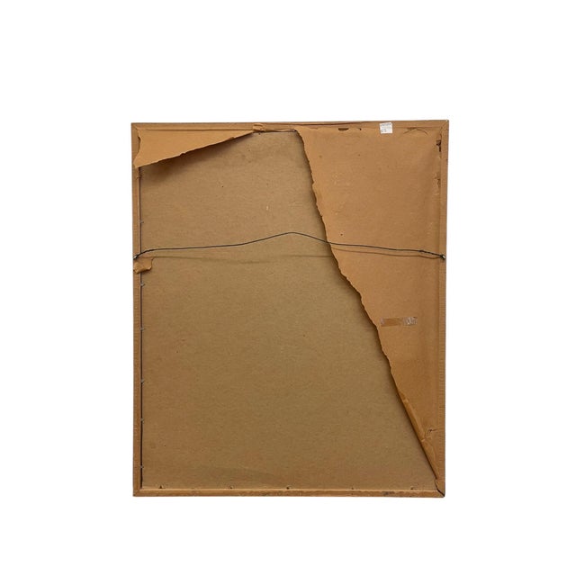 Asian Framed Asian Crane Bird Artwork With Red Seal, Double-Matted Wood Frame, Vintage Decorative Wall Art Reproduction For Sale - Image 3 of 5