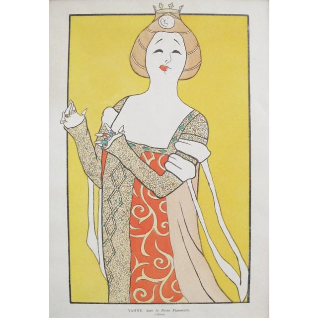 1899 Vintage Cappiello Pochoir of Yahne as Queen For Sale - Image 5 of 5