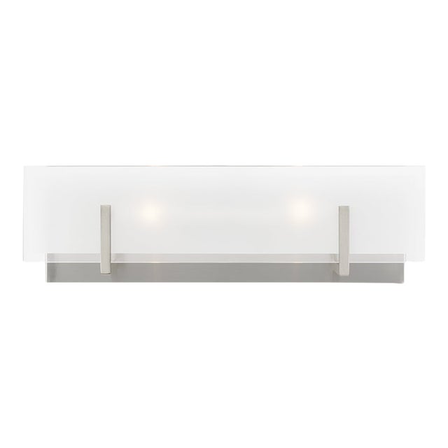 Sean Lavin By Visual Comfort Studio Syll 2-Light Vanity Fixture in Brushed Nickel For Sale