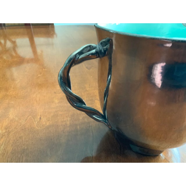 1950s 1950s Hazel Hannell Silver Glaze Pottery Pitcher For Sale - Image 5 of 9