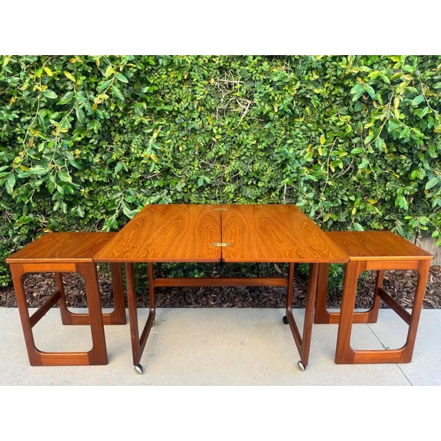 Mid Century Modern Teak Triform Nesting Table Set For Sale - Image 16 of 16