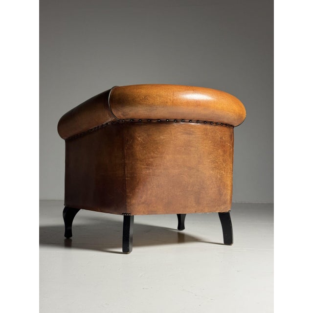 Vintage Club Chairs in Sheepskin Leather, Set of 2 For Sale - Image 16 of 18