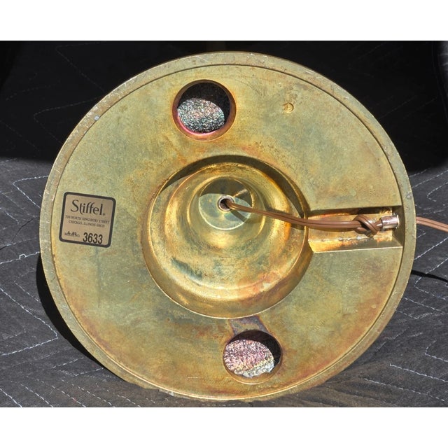 Metal Stiffel Model #3633 Cast Brass Candlestick Floor Lamp For Sale - Image 7 of 13