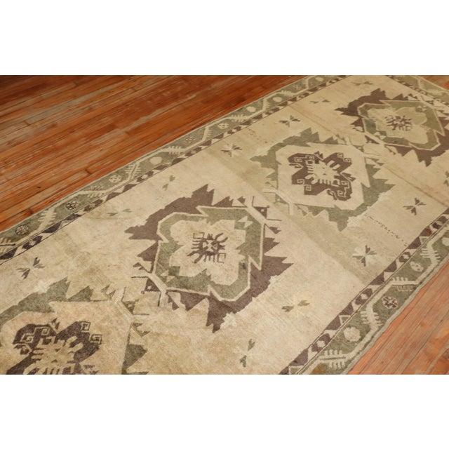 Vintage Turkish Oushak Gallery Size Rug - 4'10" x 12'9" For Sale - Image 11 of 12