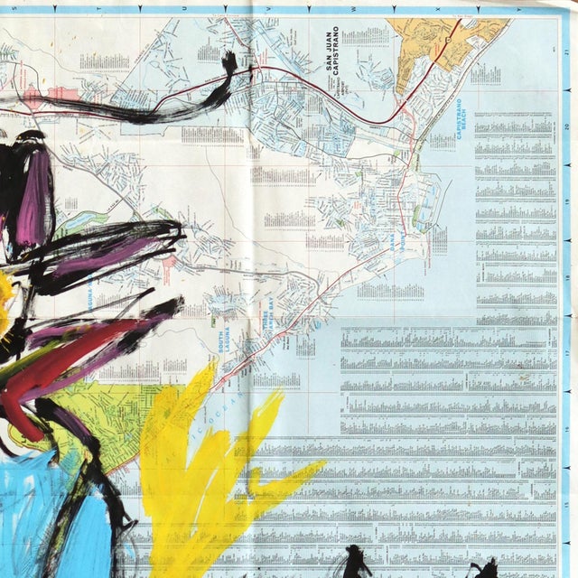 The Long Way West - Original Americana Western Acrylic Artwork on Paper Map by Jesse Black For Sale - Image 4 of 6