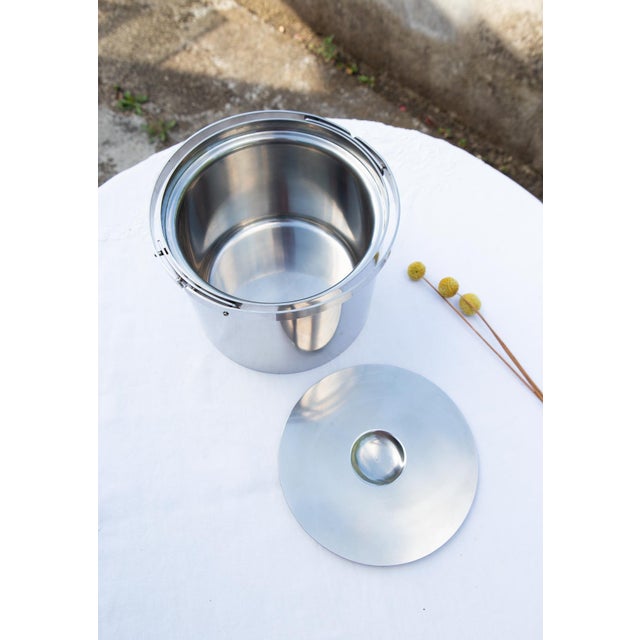 Stainless Steel Cylinda Cube Bucket by Arne Jacobsen for Stelton, 1960s, in Flawless conditions. Designed 1960 to 1969...