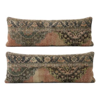 Turkish Bedding Rug Pillow Cover 16'' X 47'' - Set of Two For Sale