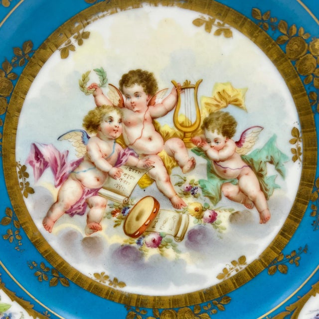Putti subjects on 19th-century Sèvres-style French porcelain are notably rarer than floral or landscape themes, making...
