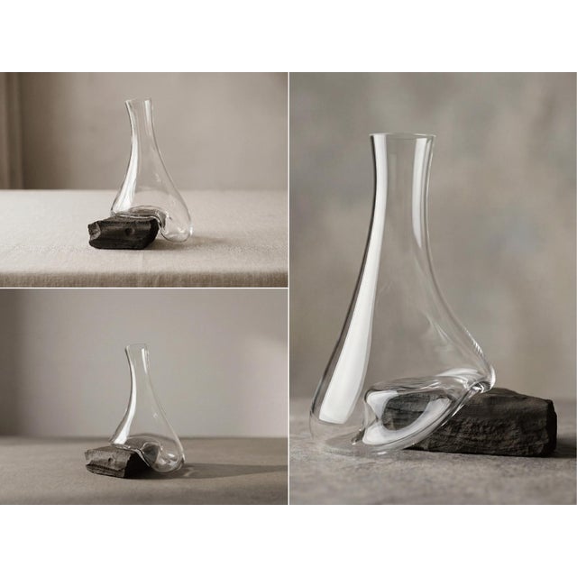 Contemporary Handblown Crystal Gobi Stone Vase – Organic Modern Sculptural Art Piece For Sale - Image 3 of 10