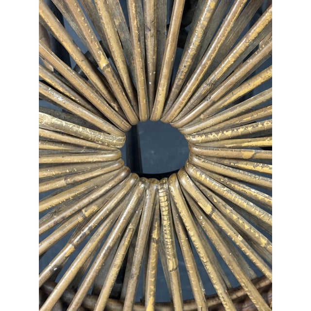 Wood Mid-Century Modern Dutch Rattan Bamboo Bar Stool by Dirk Van Sliedrecht for Rohé Noordwolde, 1950s For Sale - Image 7 of 18