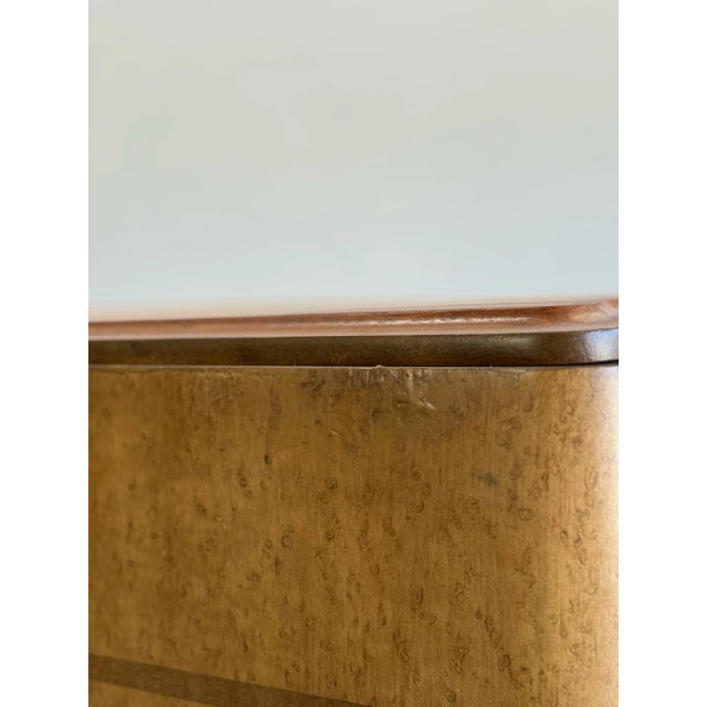 W39 D20.5 H65.5 Exceptional art deco armoire in rarely seen Birds Eye maple . Unit has been restored structurally and...