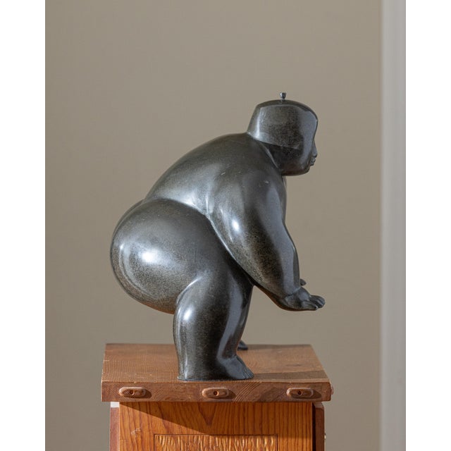 Metal Large-Scale Signed Bronze "Sumo Wrestler" Sculpture, Signed Yuri, 2005 For Sale - Image 7 of 18