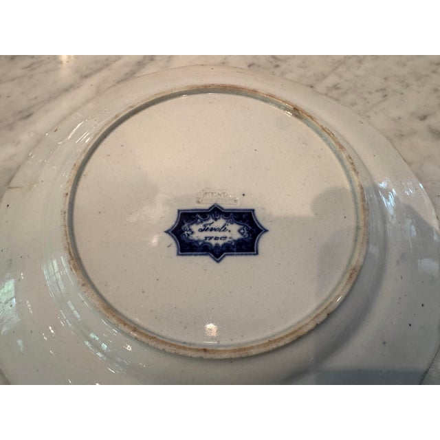 English Pair of Antique Staffordshire Blue and White Plates For Sale - Image 3 of 10