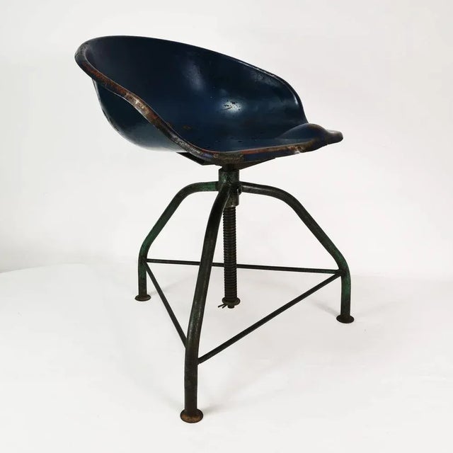 German Industrial Chair, 1950s For Sale - Image 9 of 10
