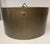 Contemporary Burnished Brass Bronze Metal Drum Hanging Pendant Light For Sale - Image 3 of 12