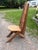 Vintage Primitive Live Edge Slab Stargazer Viking Chair (47x12) For Sale - Image 4 of 18