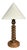 Brutalist French Wood Turned Table Lamp by Charles Dudouyt, 1940s For Sale