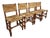 Vintage French Primitive Rush Chairs, 1930s, Set of 4 For Sale