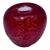 1994 Hand-Signed Richard Blenko Ruby Red Glass Apple Paperweight - Model #882 For Sale