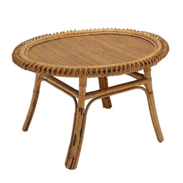 Vintage Coffee Table in Bamboo, Italy, 1960s For Sale
