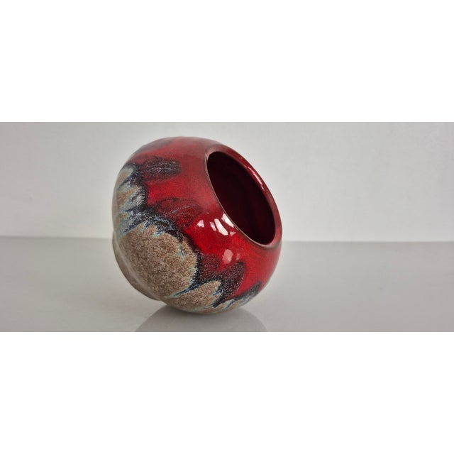 Vintage Handmade Studio Ceramic Vase, Germany, 1960s For Sale - Image 10 of 16