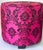 Moroccan Art Deco Boho Style Pouf in Hot Fuchsia Color For Sale - Image 11 of 18
