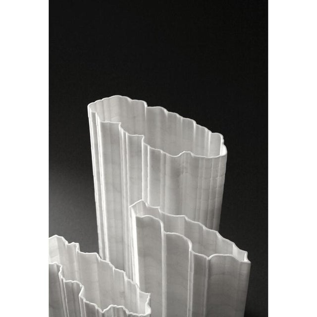 Stripes A1 Decorative Vase in Statuario Marble by Bufalini Marmi For Sale - Image 4 of 15