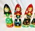 1990s Vintage Boho Chic Folk Art Russian Hand Crafted Christmas Ornaments - Set of 6, Large For Sale - Image 5 of 9