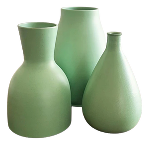 Aqua Green Vases from Italica Ars Firenza, 1950s, Set of 3