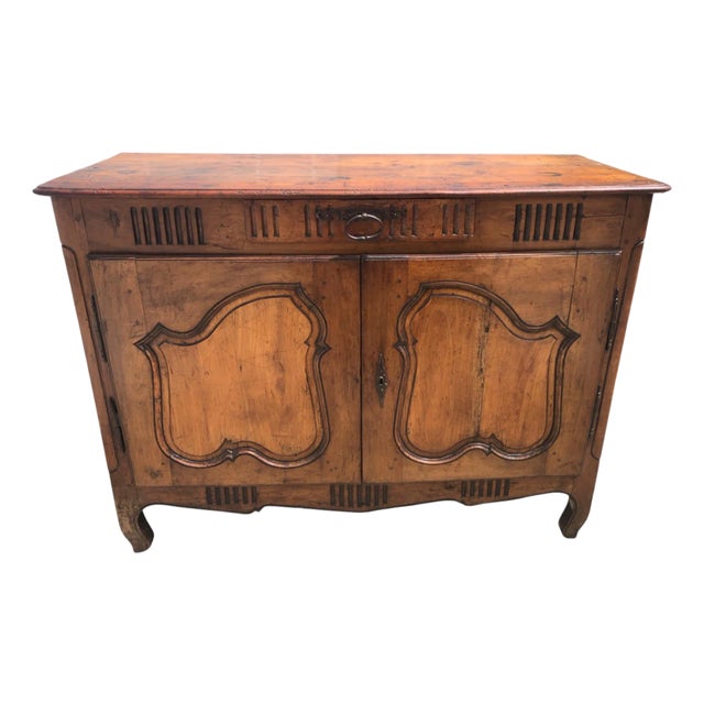 Antique French Provincial Louis XV Style Cherry Buffet For Sale