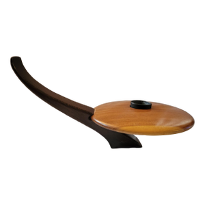 1990s Modernist Joseph Kovecses Carved Wood Ikebana Vessel