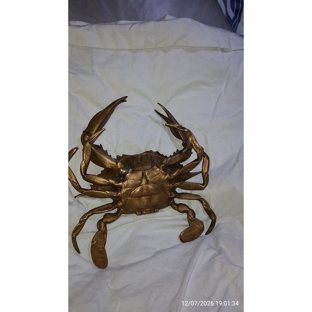 Metal 1960s Mid-Century Modern Blue Claw Crab For Sale - Image 7 of 7
