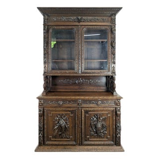 Large 19th Century Oak Hunting Buffet For Sale