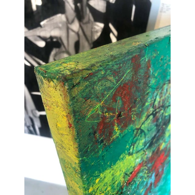 Mirtha Moreno Large Oil Painting on Canvas Titled: “Emerald City” 2015 For Sale In West Palm - Image 6 of 12