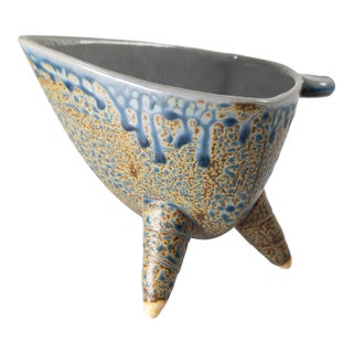 Mid-Century Modern Drip Glazed Art Pottery Pitcher or Ewer For Sale