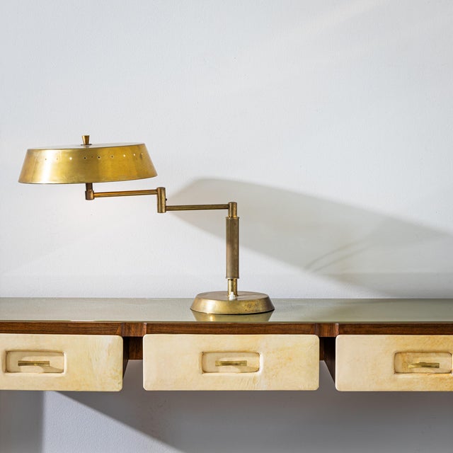 1950s Italian Brass Table Lamp, Manufacture For Sale In New York - Image 6 of 9