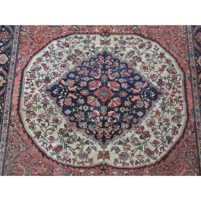 Textile 1900s Red Antique Persian Rug For Sale - Image 7 of 8